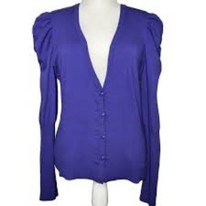 Bisou Bisou Purple Cardigan Sweater